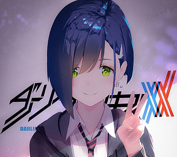 Cute eyes, ichigo, blue hair, short, darling in the franxx HD wallpaper