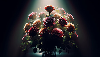 Elegant Rose Bouquet, flower, rose, rose bouquet, bouquet, lightning HD wallpaper