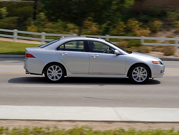 Auto, Nature, Trees, Acura, Cars, Asphalt, Side View, Speed, Style, Akura, Silver Metallic, 2006, Tsx HD wallpaper