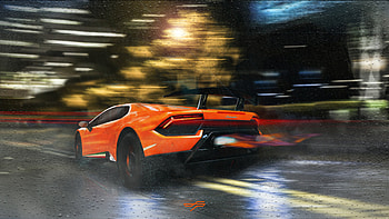 Lamborghini Huracan Performante Rear, lamborghini-huracan-performante, lamborghini-huracan, lamborghini, cars, behance HD wallpaper