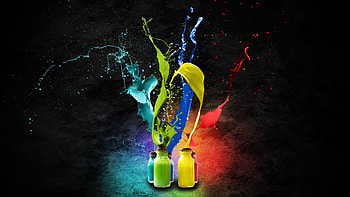 colourful-bottles-abstract, bottles, abstract, 3d, color HD wallpaper