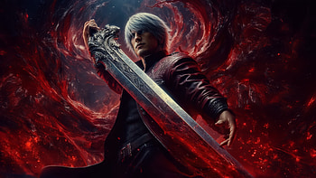 Dante In Devil May Cry 5 Game, devil-may-cry-5, games, 2024-games, ai, artwork, digital-art, video-games, tony-redgrave, dante HD wallpaper