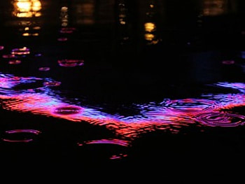 Neon Lights Raindrops, street, raindrops, neon lights HD wallpaper