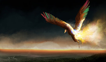 Neon Phoenix , phoenix, artist, artwork, digital-art, artstation HD wallpaper