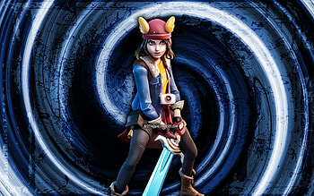 Skye, blue grunge background, Fortnite, vortex, Fortnite characters, Skye Skin, Fortnite Battle Royale, Skye Fortnite HD wallpaper