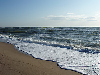 ocean waves, waves, sand, ocean, beach HD wallpaper