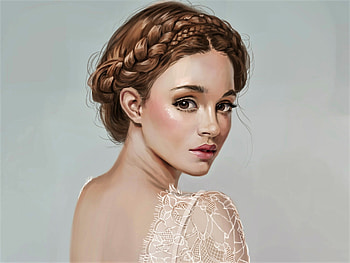 Woman, turning back, art HD wallpaper