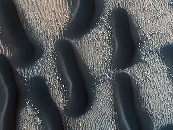 Dunes on Mars, black spots, planet, mars, dunes HD wallpaper