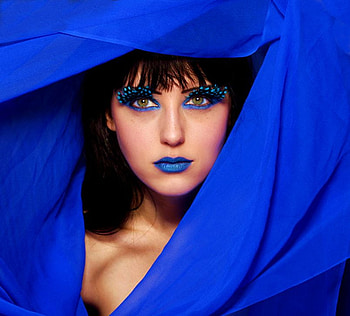 SOO.. DARLING IN BLU..., blue, model, face, colors, beautiful HD wallpaper