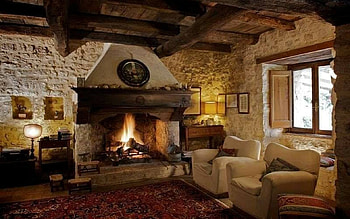 By Fireplace, furniture, house, living room, fireplace, interior, home HD wallpaper
