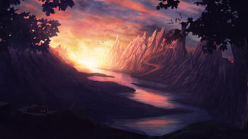 Cave Castle, cave, castle, creative, graphics HD wallpaper