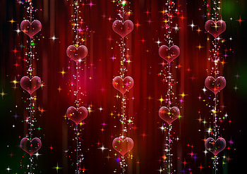 Abstract, Hearts, Shine, Brilliance HD wallpaper