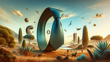 Surreal Tie Landscape, tie, surrealism, landscape, Abstract, nature HD wallpaper