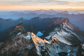 North Cascades sunset, fun, cool, nature, mountains, sunset HD wallpaper