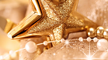 Gold star, golden, holidays, graphy, cute, balls, gold, garland, star, ball, christmas, decorations, lovely, new year HD wallpaper