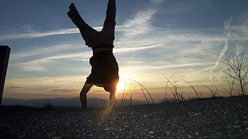 Jump Dance, dancing, music, others, sunset HD wallpaper