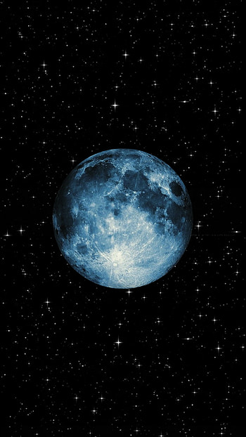 Luna azul HD phone wallpaper