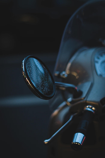 Rain, Drops, Miscellanea, Miscellaneous, Wet, Motorcycle, Mirror HD phone wallpaper