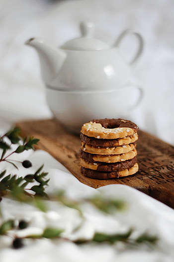 Food, Desert, Cookies, Cup, Teapot, Kettle HD phone wallpaper