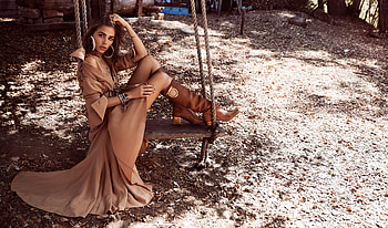 Olivia Culpo, Model, Swing, Boots, Beauty HD wallpaper