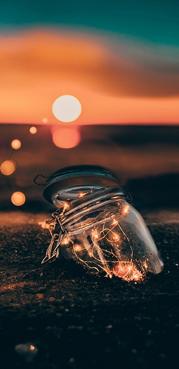 Garland jars glow, Sunset , Samsung Galaxy S8 HD phone wallpaper