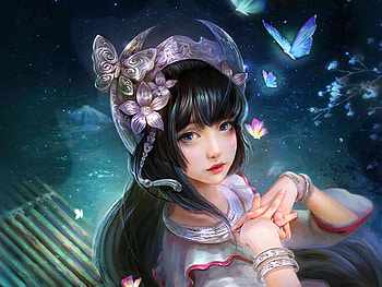 Fantasy, Women, Butterfly HD wallpaper
