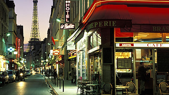 Paris alleys, Cafeteria charm, Full , Quaint settings HD wallpaper