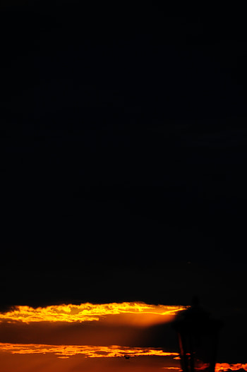 Sunset, Sky, Clouds, Dark HD phone wallpaper