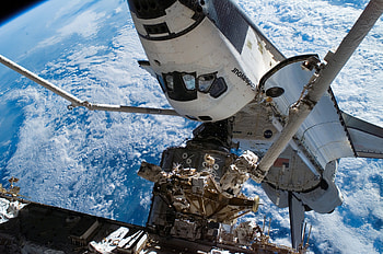 Universe, Earth, Land, Blue Planet, Shuttle Endeavor, Shuttle Endeavour, Iss HD wallpaper