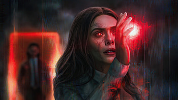 Scarlet Witch Loki Dark Background WandaVision HD wallpaper