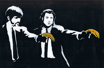 Pulp Fiction, Banksy HD wallpaper