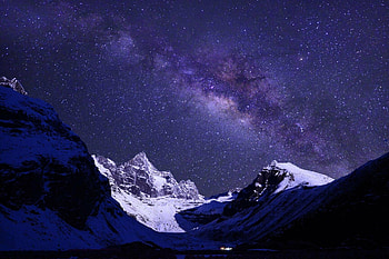 Milky way, Himalayas HD wallpaper