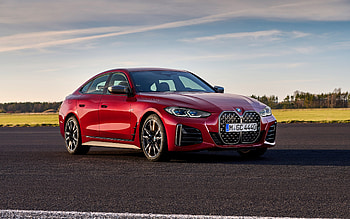 2022, , BMW 4 Series Gran Coupe, front view, exterior, BMW M440i Gran Coupe, new red 4 Series Gran Coupe, red BMW 4, German cars, BMW HD wallpaper
