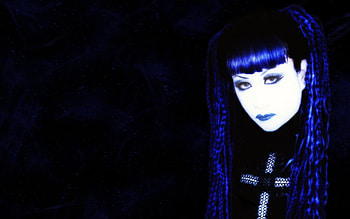 Goth girl with awesome hair, goth, girl, abstract, graphy HD wallpaper