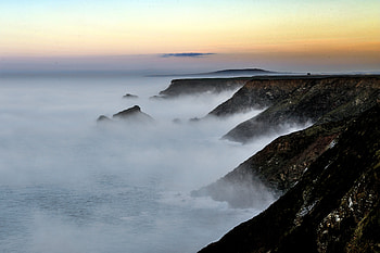 Nature, Sea, Twilight, Shore, Bank, Fog, Dusk, Morning HD wallpaper