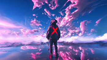 Infinite Horizons, hoodie, alone, artist, artwork, digital-art, synthwave HD wallpaper