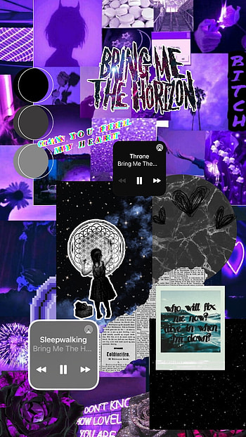 Bring me the horizon, electric blue, magenta HD phone wallpaper