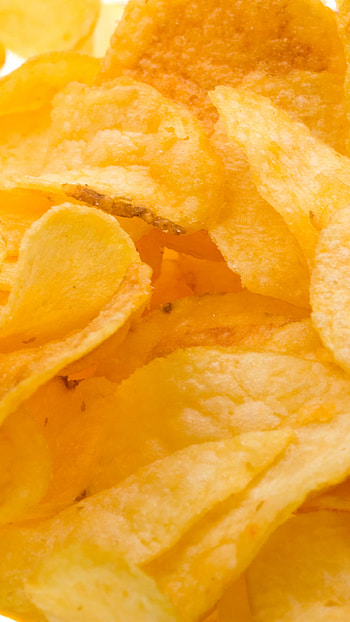 Chips, Close-up, Background, Metallic HD phone wallpaper