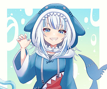 Gawr Gura, hololive, Gawr Gura, Anime, Virtual Youtuber HD wallpaper