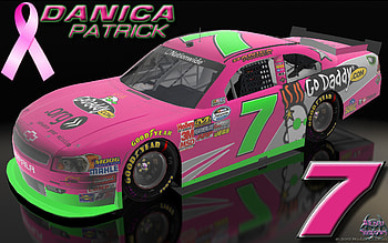 Danica Patrick Go Daddy Pink Car Breast Cancer Awareness HD wallpaper