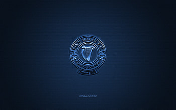 Finn Harps FC, Irish football club, blue logo, blue carbon fiber background, League of Ireland Premier Division, football, Finn Park, Ireland, Finn Harps FC logo HD wallpaper