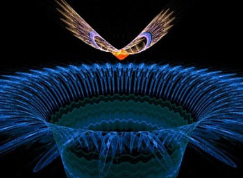 Butterfly, blue, basket, abstract HD wallpaper