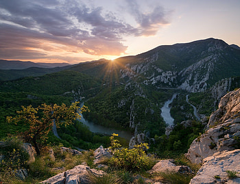 Sunset, Landscape , Nature's splendor, background HD wallpaper