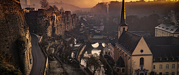 Luxembourg, Travels, Luxembourg City , Sunset cityscape HD wallpaper