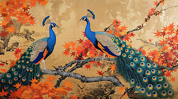 Majestic Peacocks - Vibrant Bird Artwork, peacock, bird HD wallpaper