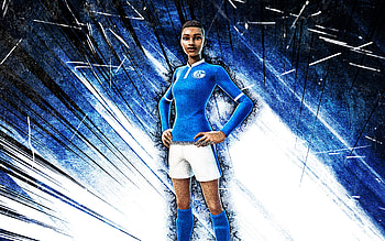 Shot Stopper, grunge art, Fortnite Battle Royale, Fortnite characters, blue abstract rays, Shot Stopper Skin, Fortnite, Shot Stopper Fortnite HD wallpaper