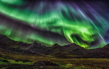 Night, colorful, Northern Lights, nature HD wallpaper