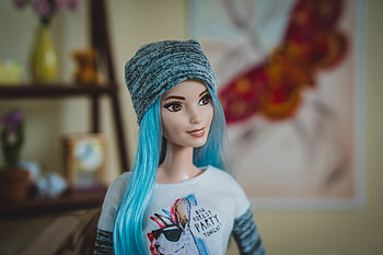 Miscellanea, Miscellaneous, Cap, Style, Doll, Fashion, Barbie, Blue Hair HD wallpaper