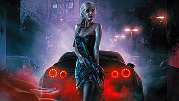 Crime Maiden, guns, manipulation, fantasy, artist, artwork, digital-art HD wallpaper