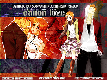 Orihime and Ichigo, cute, stuff, anime, love HD wallpaper